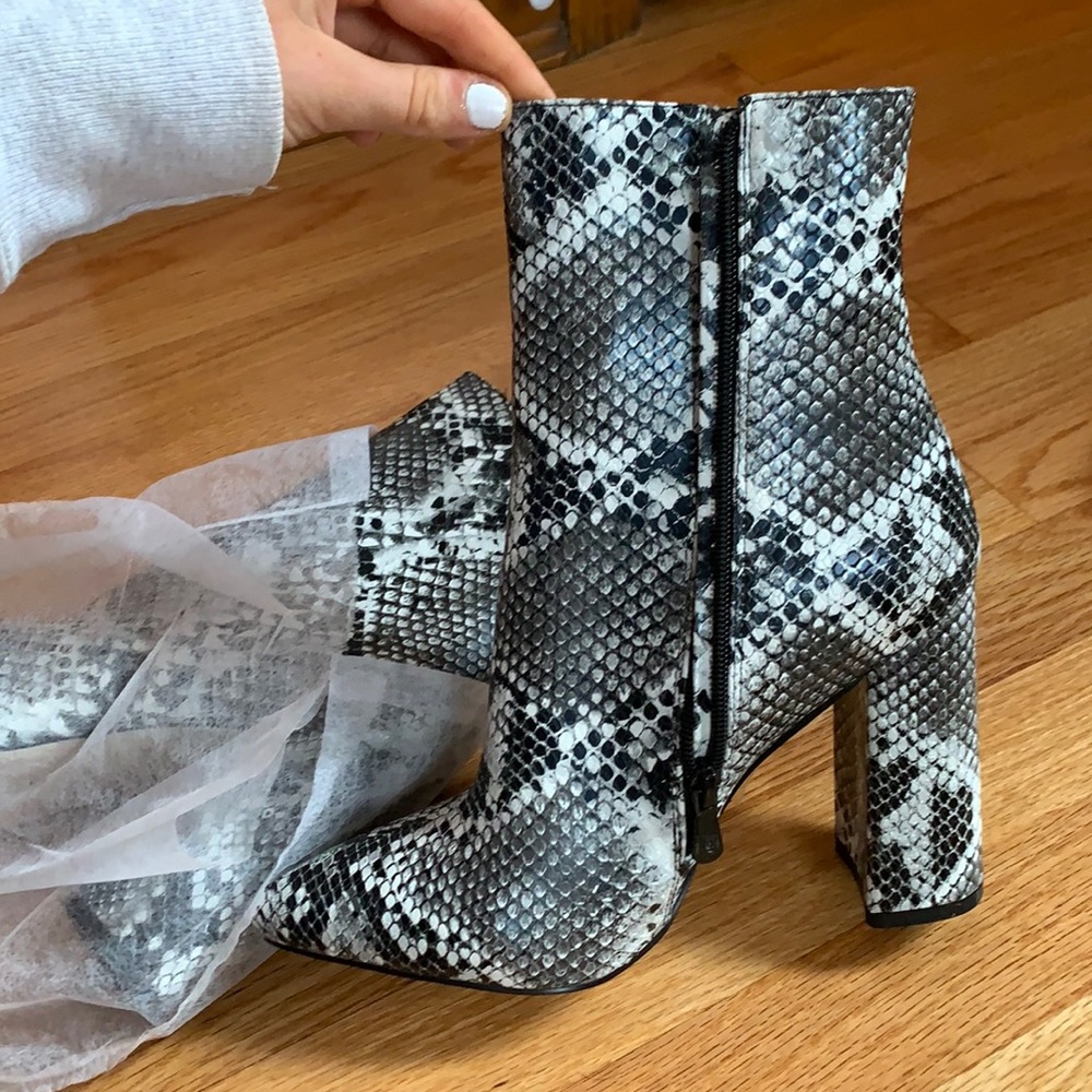Brand new PLT snake boots